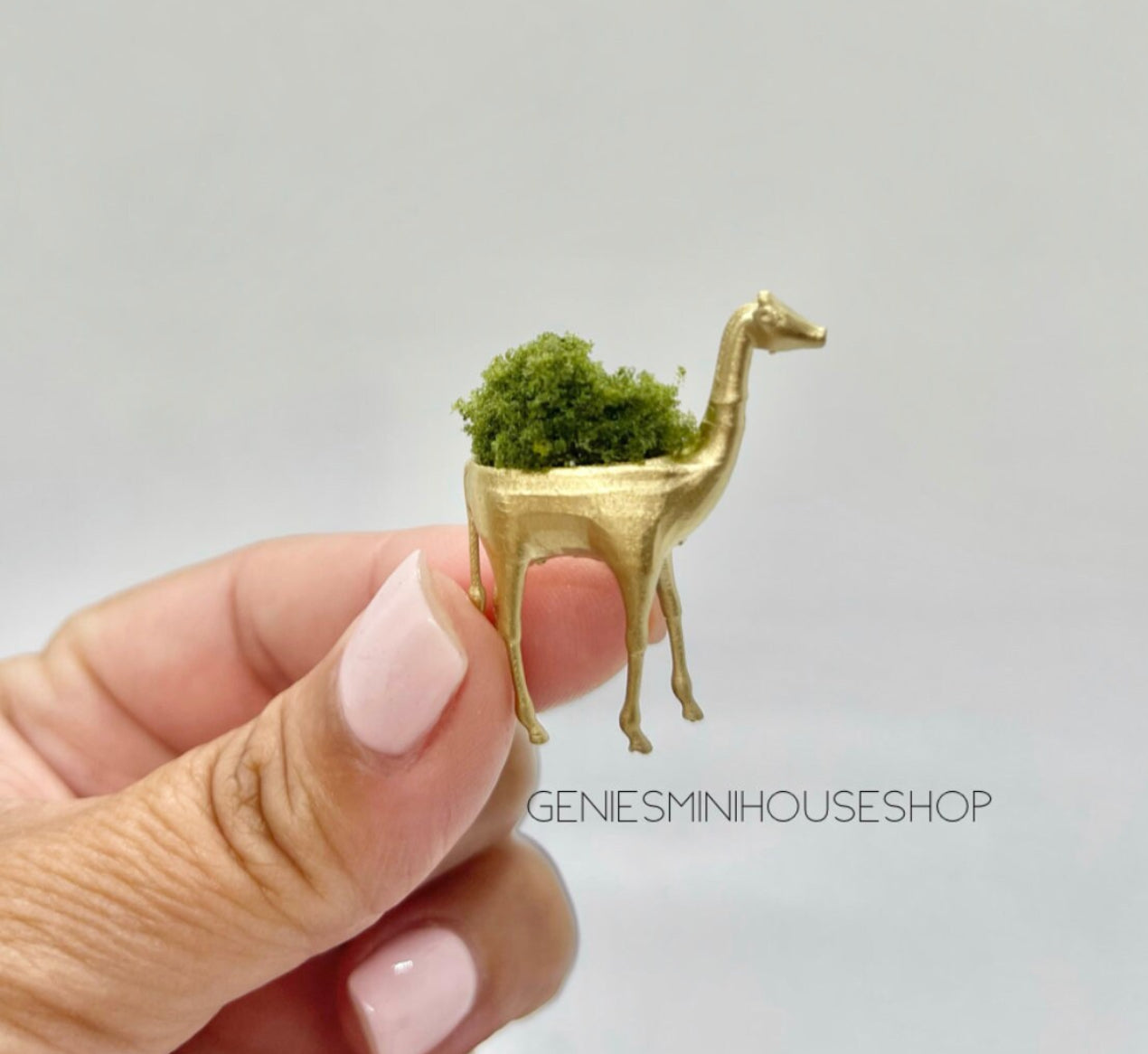 1:12 Scale Dollhouse Giraffe Planter Decor Set of 2 image 2