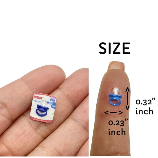 1:12 Scale Blue Pacifier for dollhouse décor
