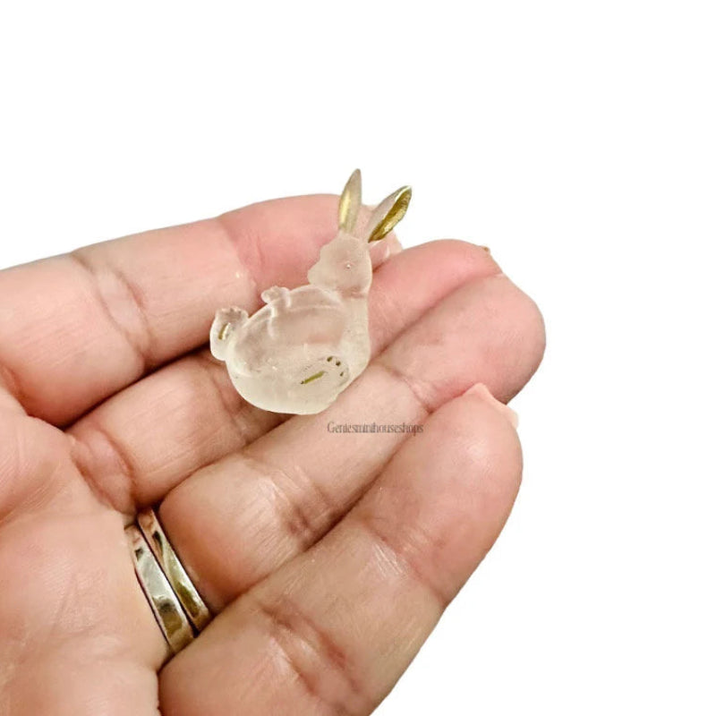 1:12 Scale Dollhouse Clear Rabbit candy dish for Dollhouse Gift