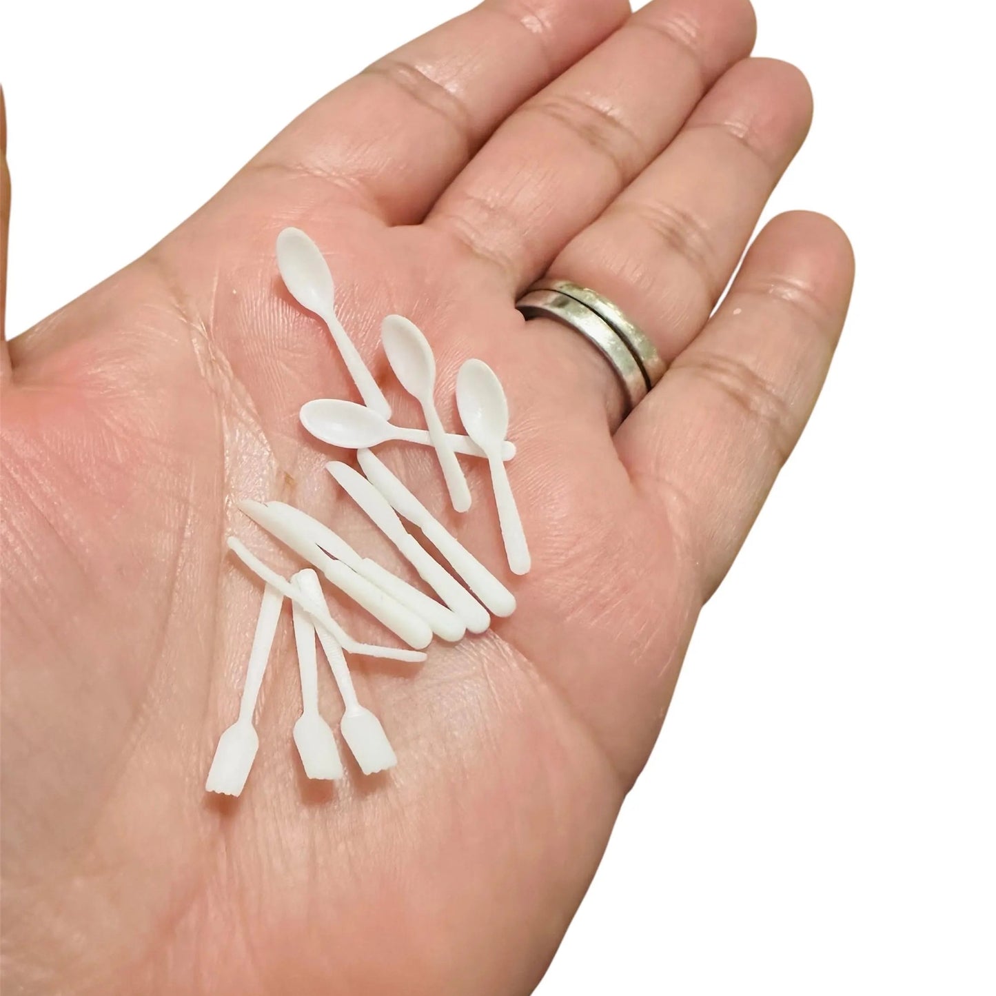 1:12 Scale Miniature Disposable Cutlery Set 12 pc utensils