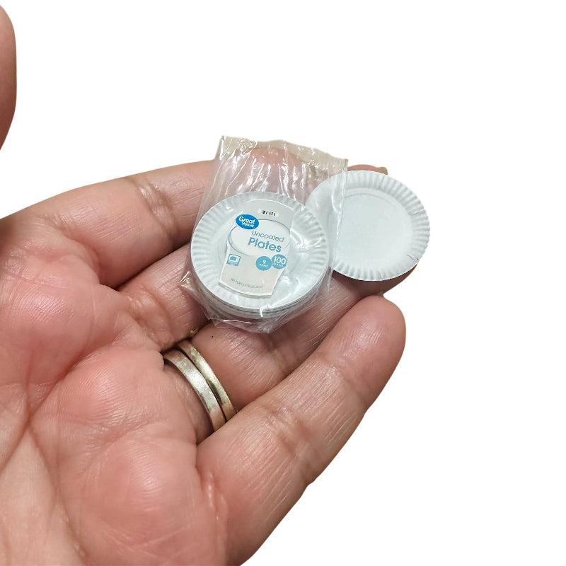 1:12 Scale Miniature Disposable Plates