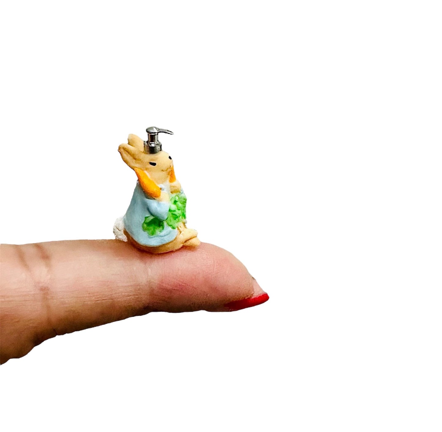 1:12 Scale Miniature Dollhouse Bunny Soap Pump Dispenser