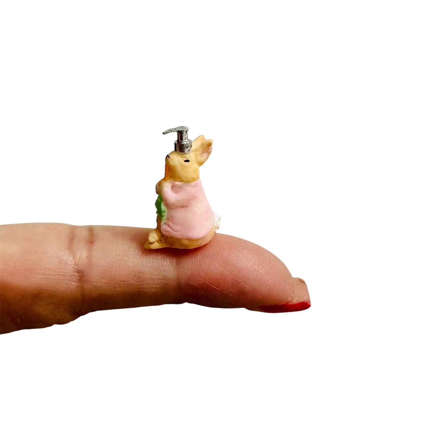 1:12 Scale Miniature Dollhouse Bunny Soap Pump Dispenser