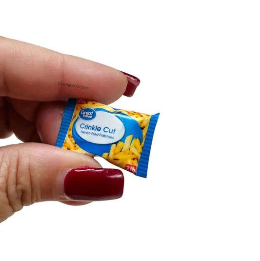 1:12 Scale Miniature Frozen Fries Bag