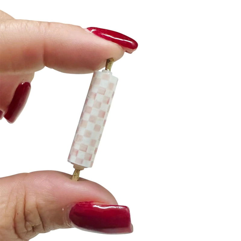 1:12 Scale Miniature Pink Rolling Pin