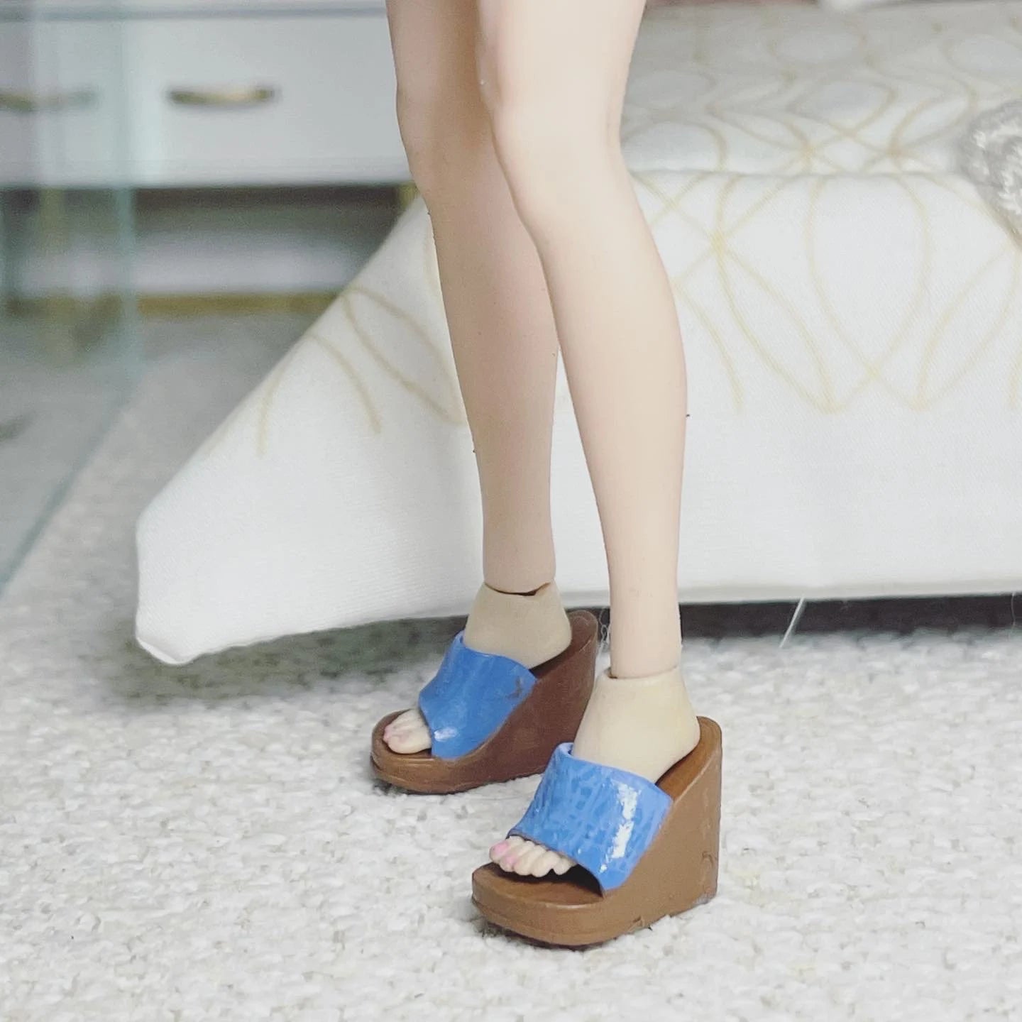 1:12 scale DIY Wedge Sandals for Phicen doll