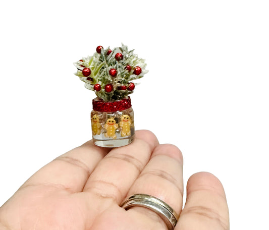 1:12 Scale Dollhouse Christmas Gingerbread Pine decor image 1