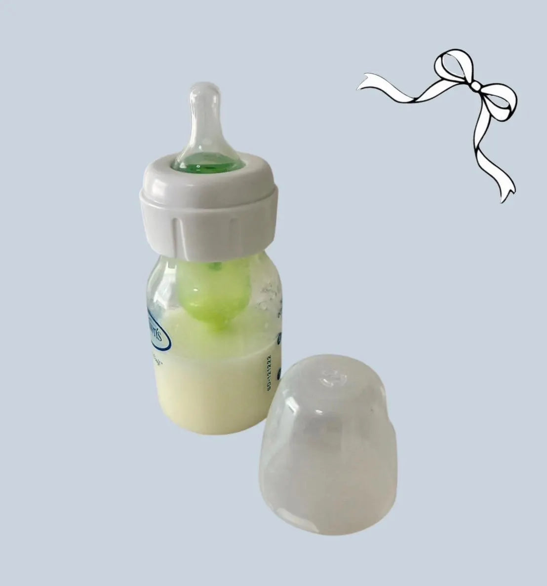 Baby Bottle 2 oz Reborn Formula No Hole Nipple