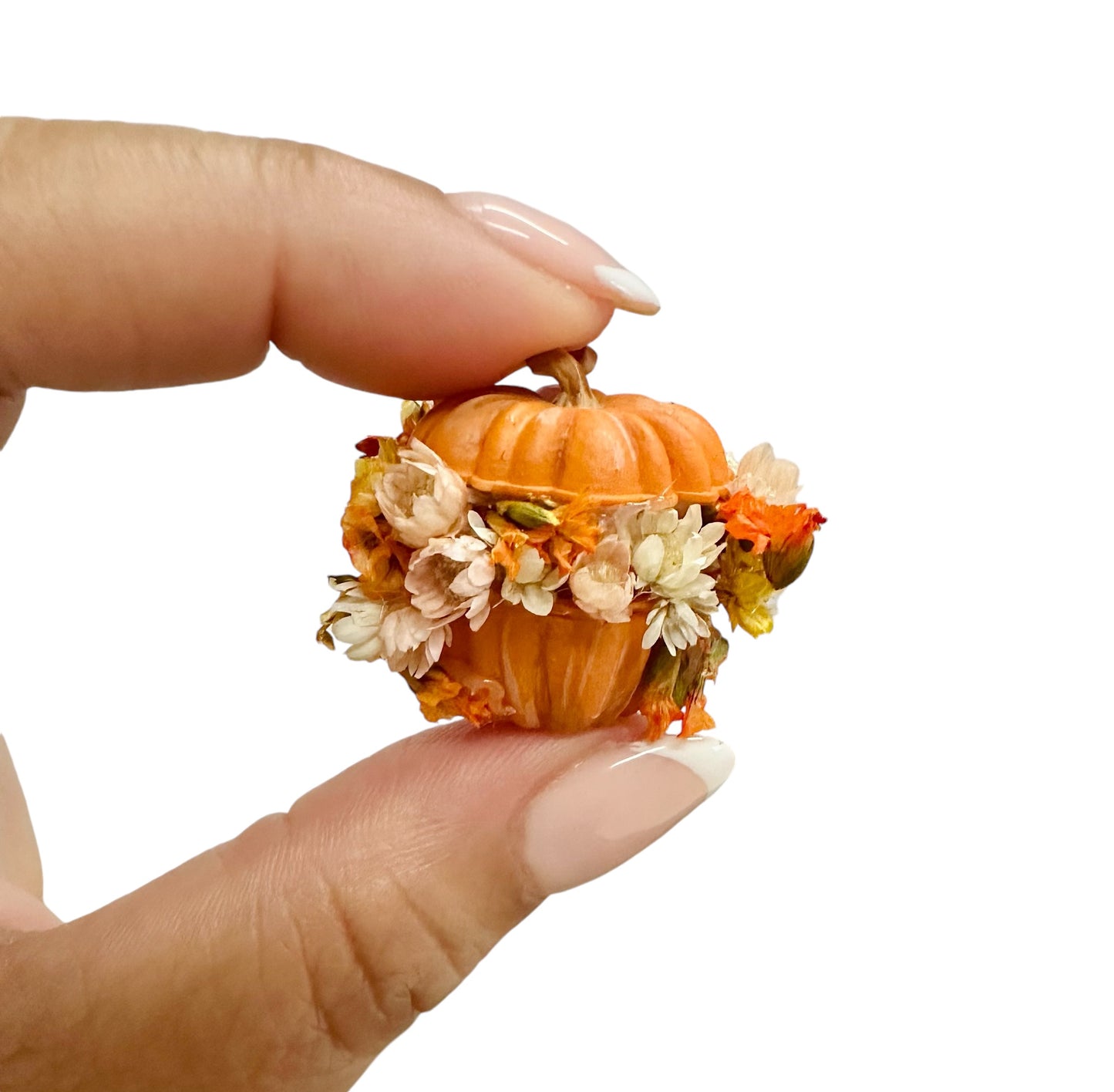 1:12 Scale Pumpkin Floral Centerpiece for Dollhouse image 3