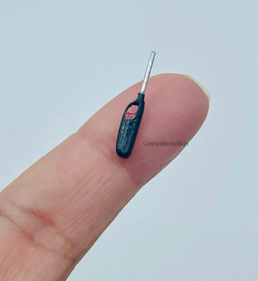 1:12 Scale Black Long Lighter for Dollhouse decor