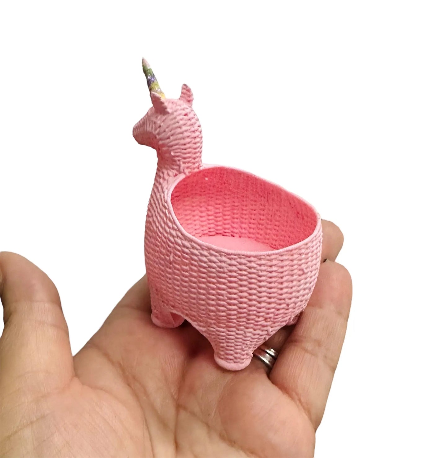 1:12 Scale Miniature Unicorn Storage Basket for dollhouse décor