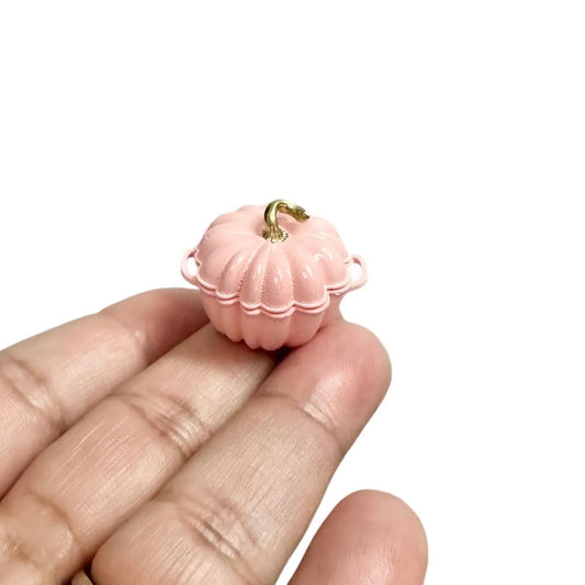 1:12 Pink Pumpkin Dutch Oven for Dollhouse decor