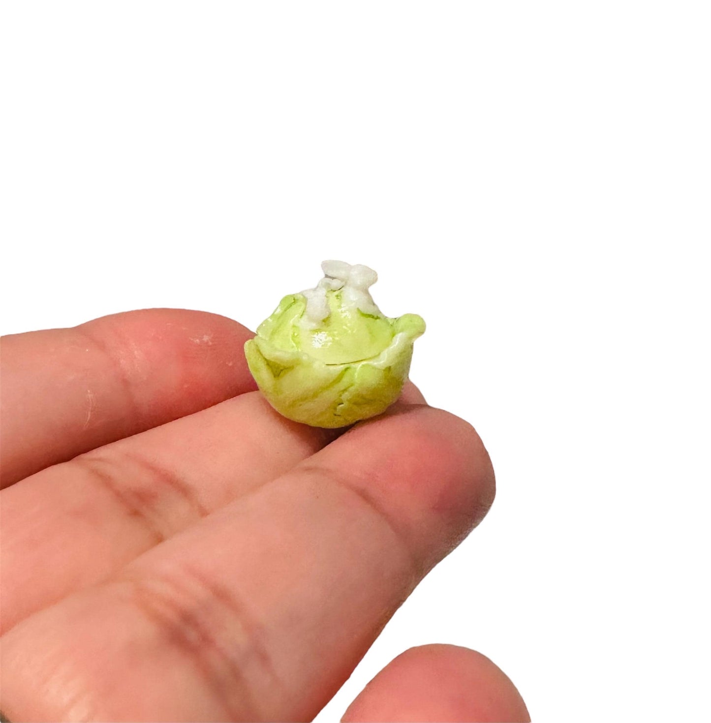 1:12 Scale Bunny Pastel Green  Cabbage Bowl With Lid