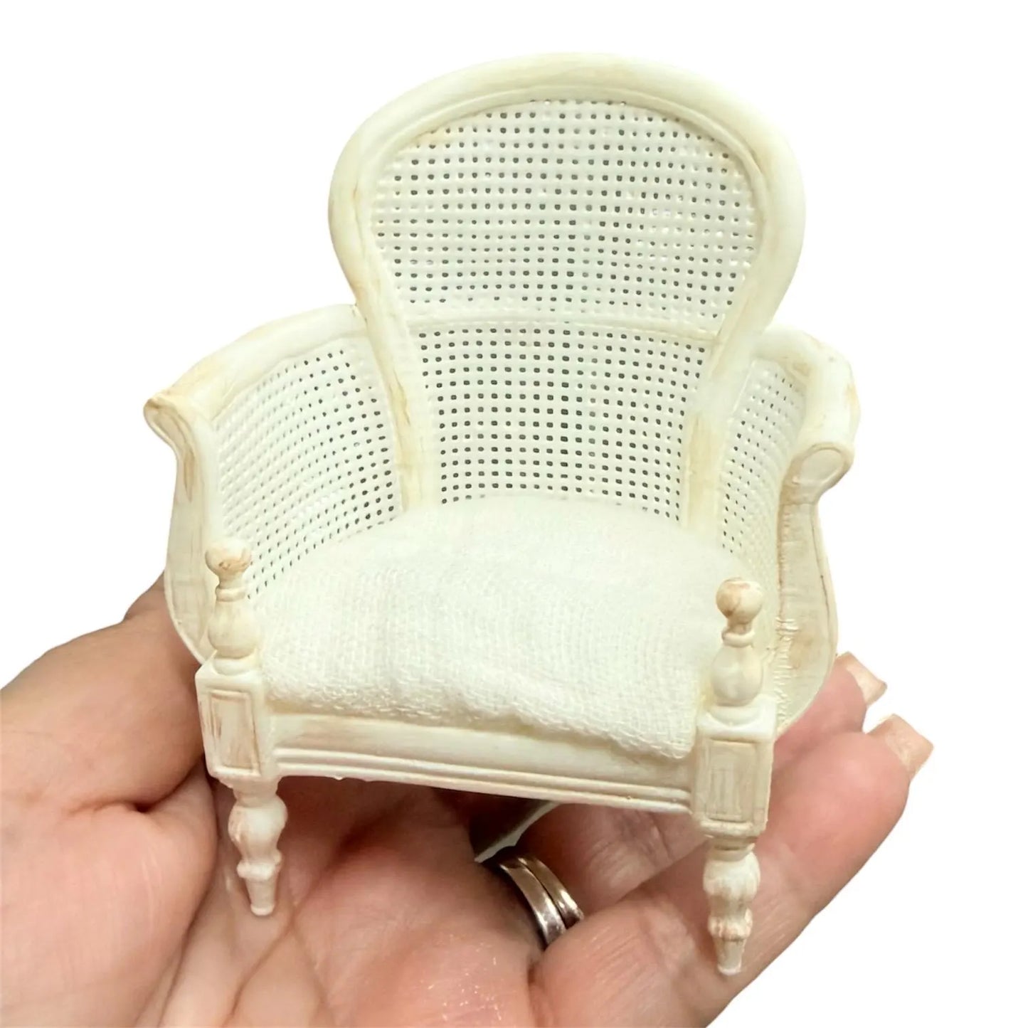 1:12 Scale Dollhouse Cottage style Rattan Chair