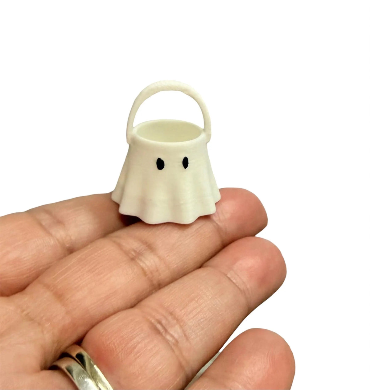 1:12 Scale Dollhouse Ghost Halloween Bucket