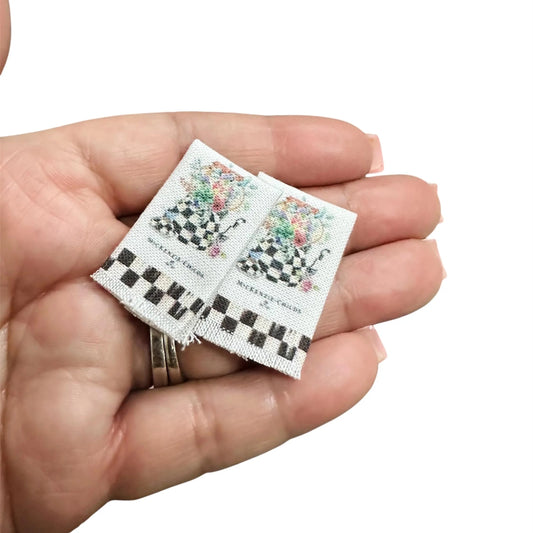 1:12 Scale Miniature Kitchen Towels Set of 2 pc