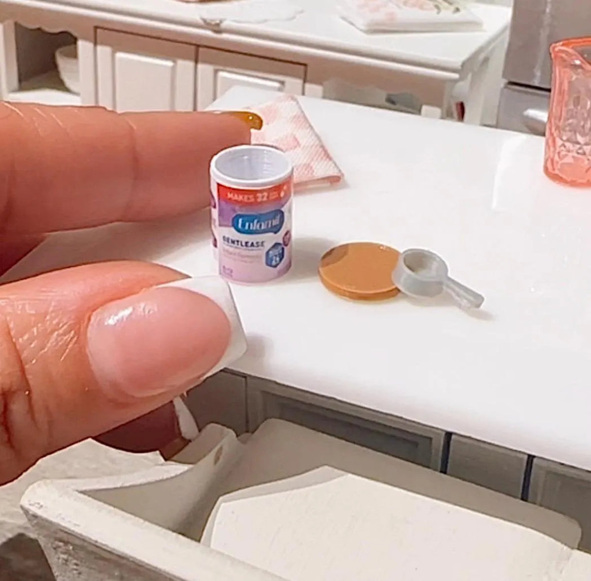 1:12 Scale Dollhouse Milk Formula with Scoop