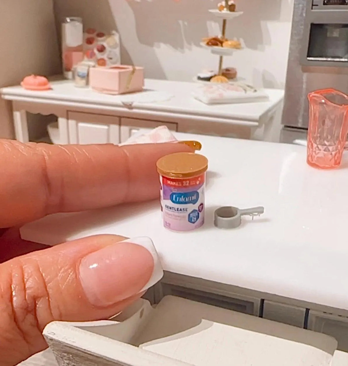 1:12 Scale Dollhouse Milk Formula with Scoop