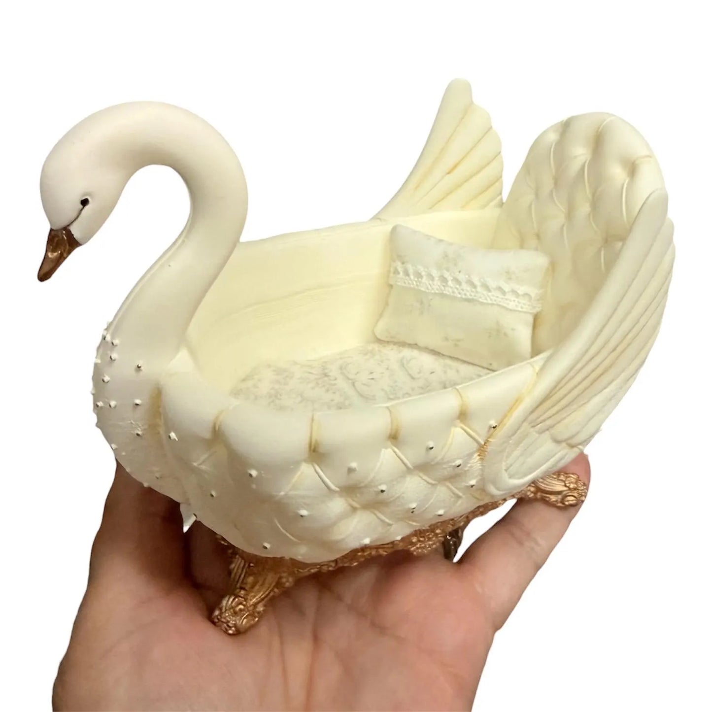 1:12 Scale Dollhouse Swan Crib
