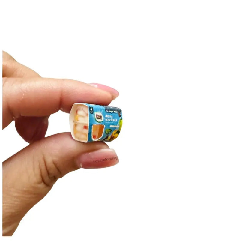 1:12 Scale Miniature Fruit Snack Cups Set