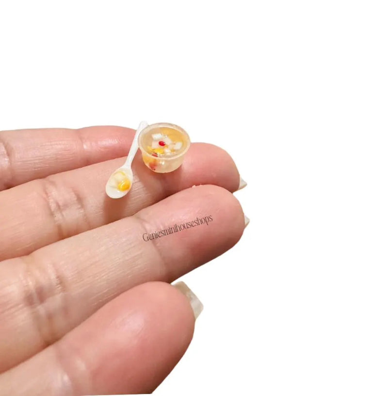 1:12 Scale Miniature Fruit Snack Cups Set