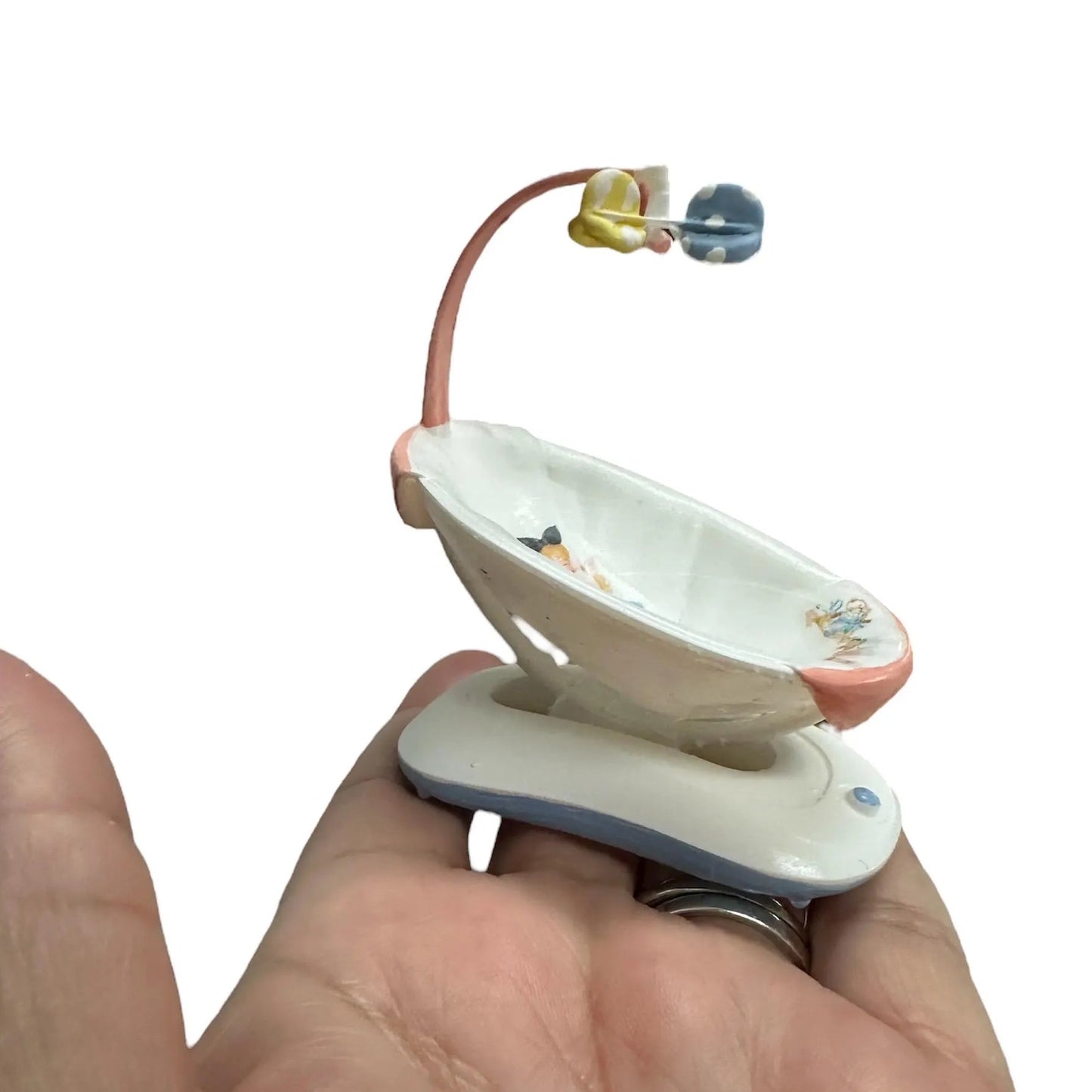 1:12 Scale Miniature Baby Doll Swing for dollhouse décor