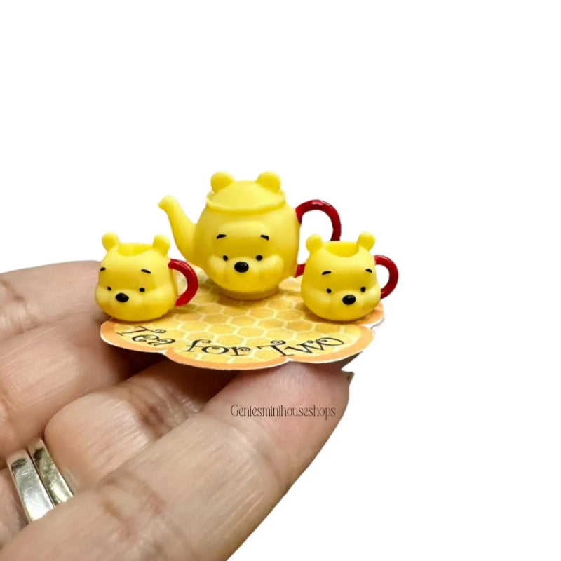 1:12 Scale Miniature Bear Teapot Set for Two