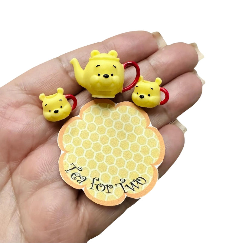 1:12 Scale Miniature Bear Teapot Set for Two