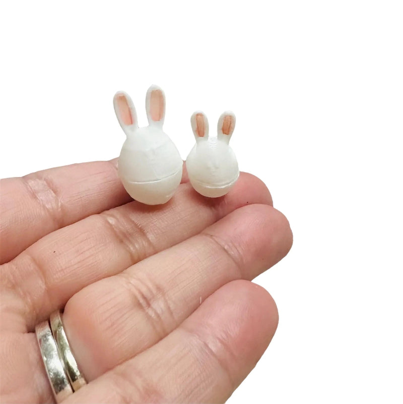 1:12 Scale Miniature Bunny Egg bowl with Lids Set of 2