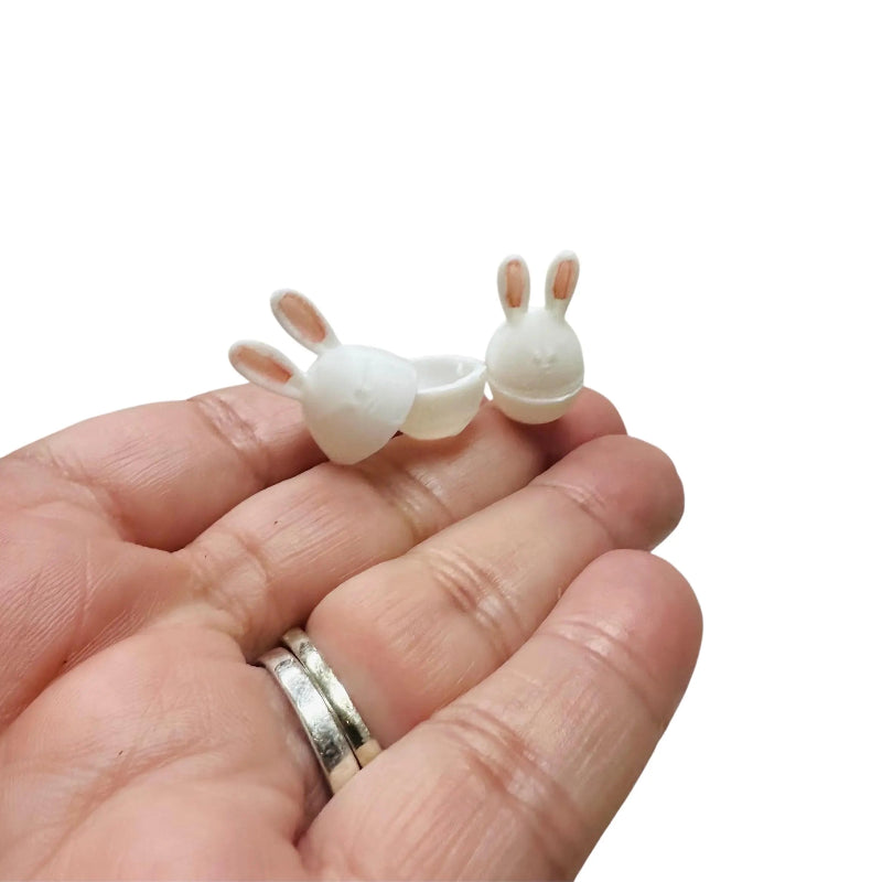 1:12 Scale Miniature Bunny Egg bowl with Lids Set of 2