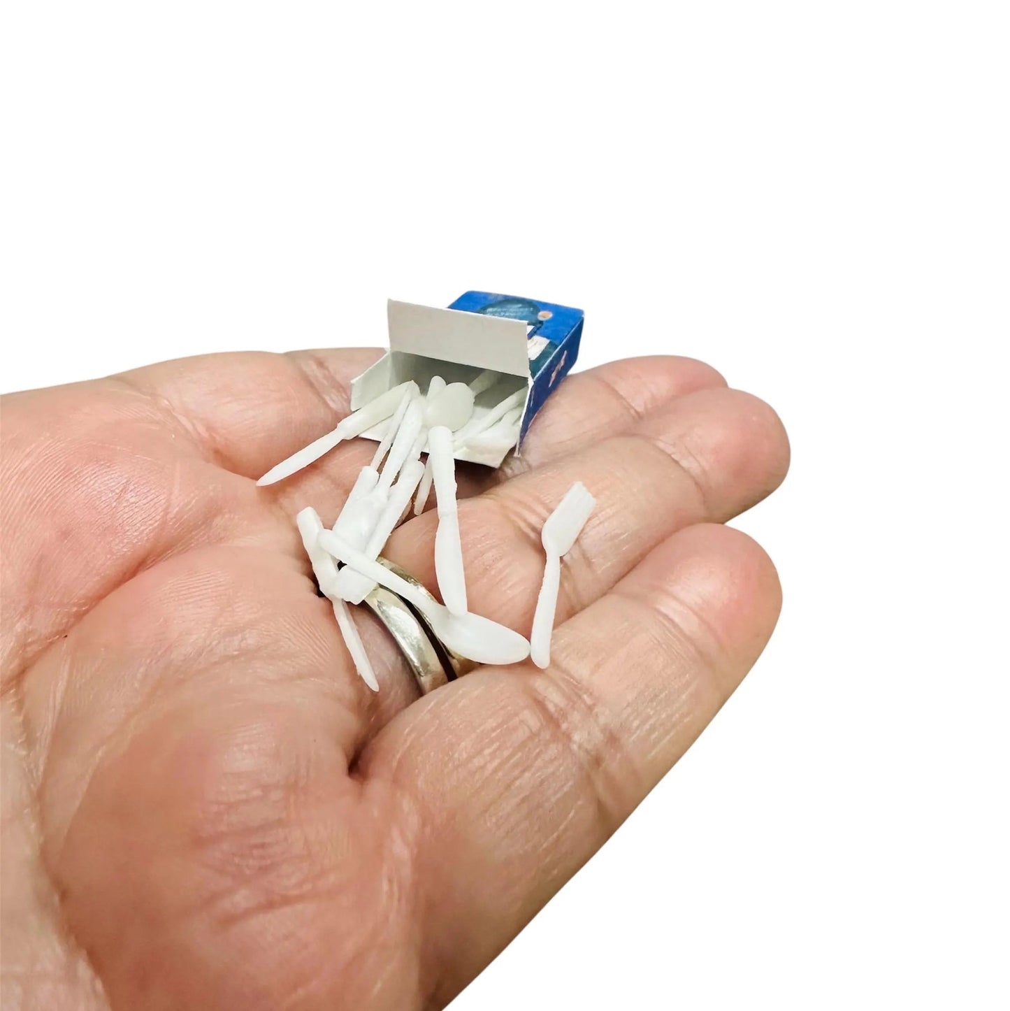 1:12 Scale Miniature Disposable Cutlery Set 12 pc utensils