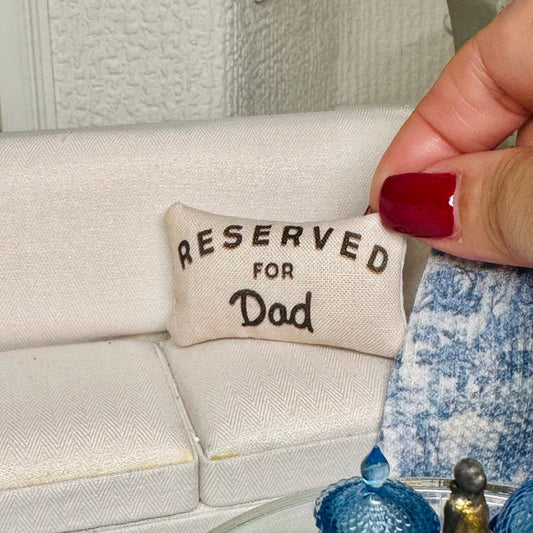 1:12 Scale Miniature Dollhouse Dad Pillow