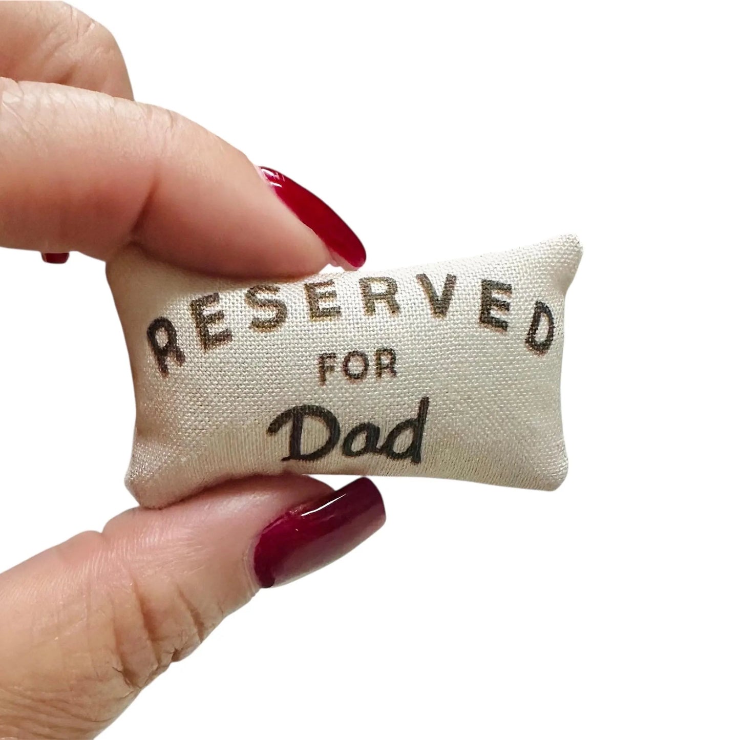 1:12 Scale Miniature Dollhouse Dad Pillow