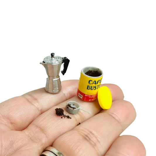 1:12 Scale Miniature Espresso Coffee Maker / Greca Set