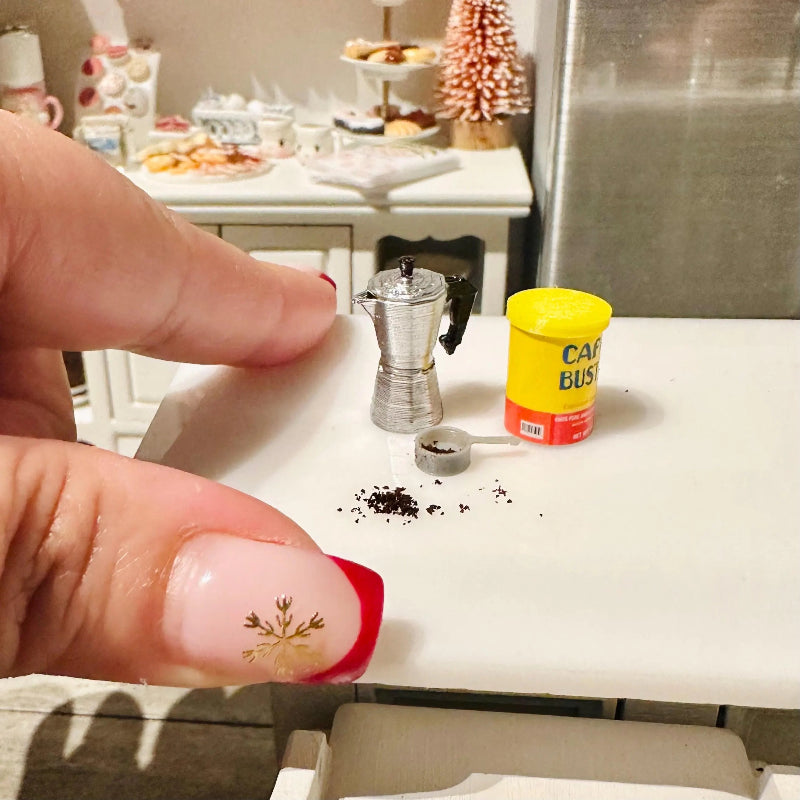 1:12 Scale Miniature Espresso Coffee Maker / Greca Set