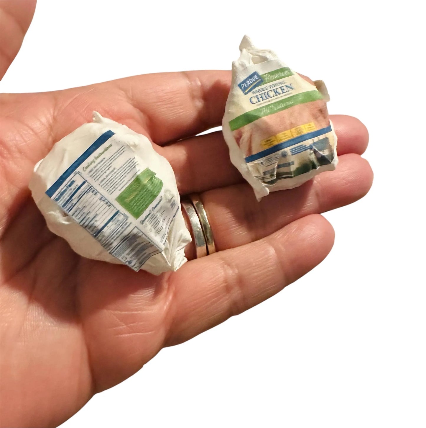 1:6 Scale Miniature Frozen Whole Chicken