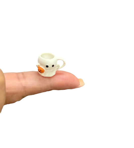 1:12 Scale Miniature White Ghost Mug for Dollhouse