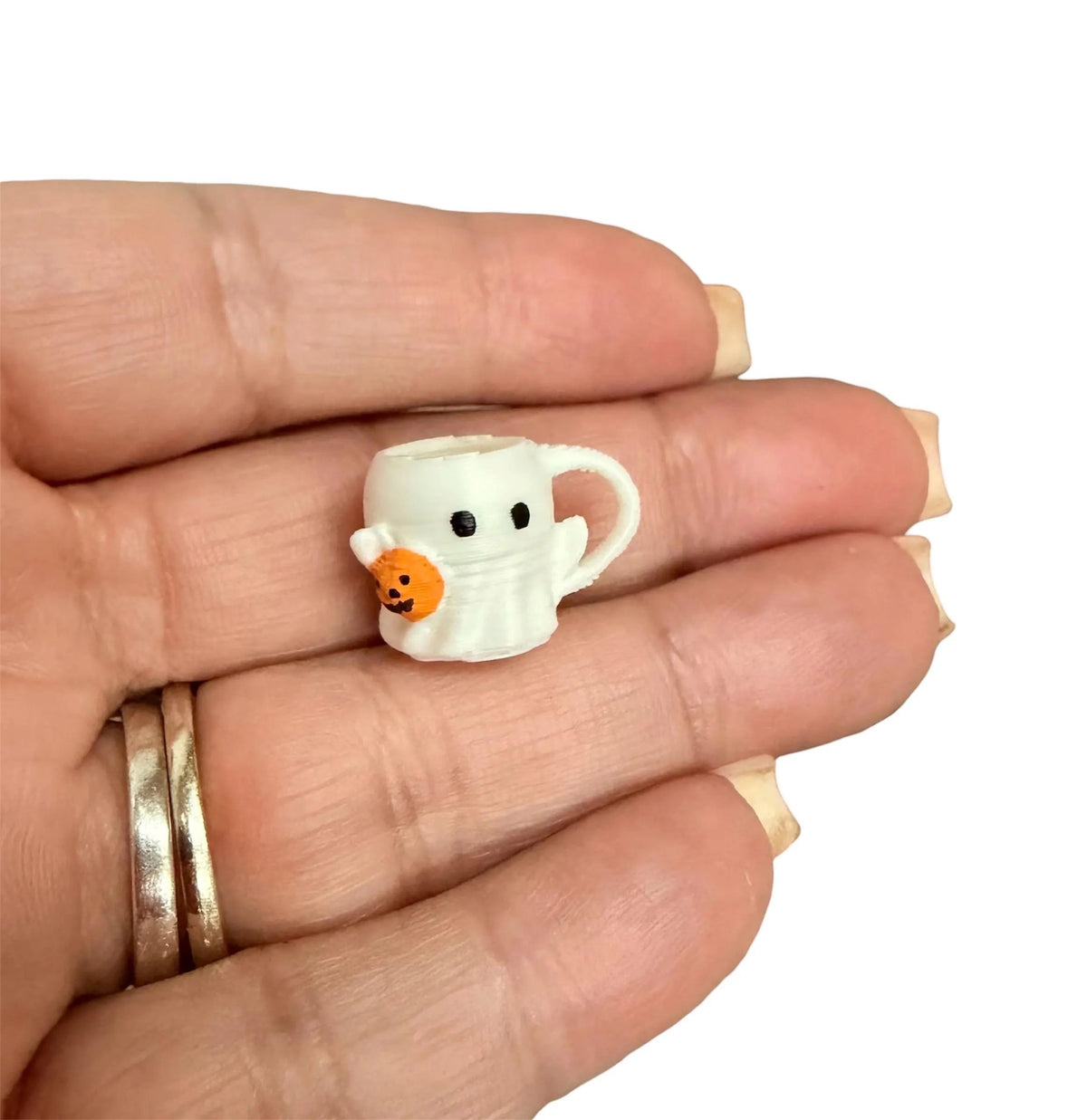 1:12 Scale Miniature White Ghost Mug for Dollhouse