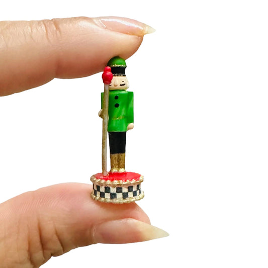1:12 Scale Miniature Green Nutcracker