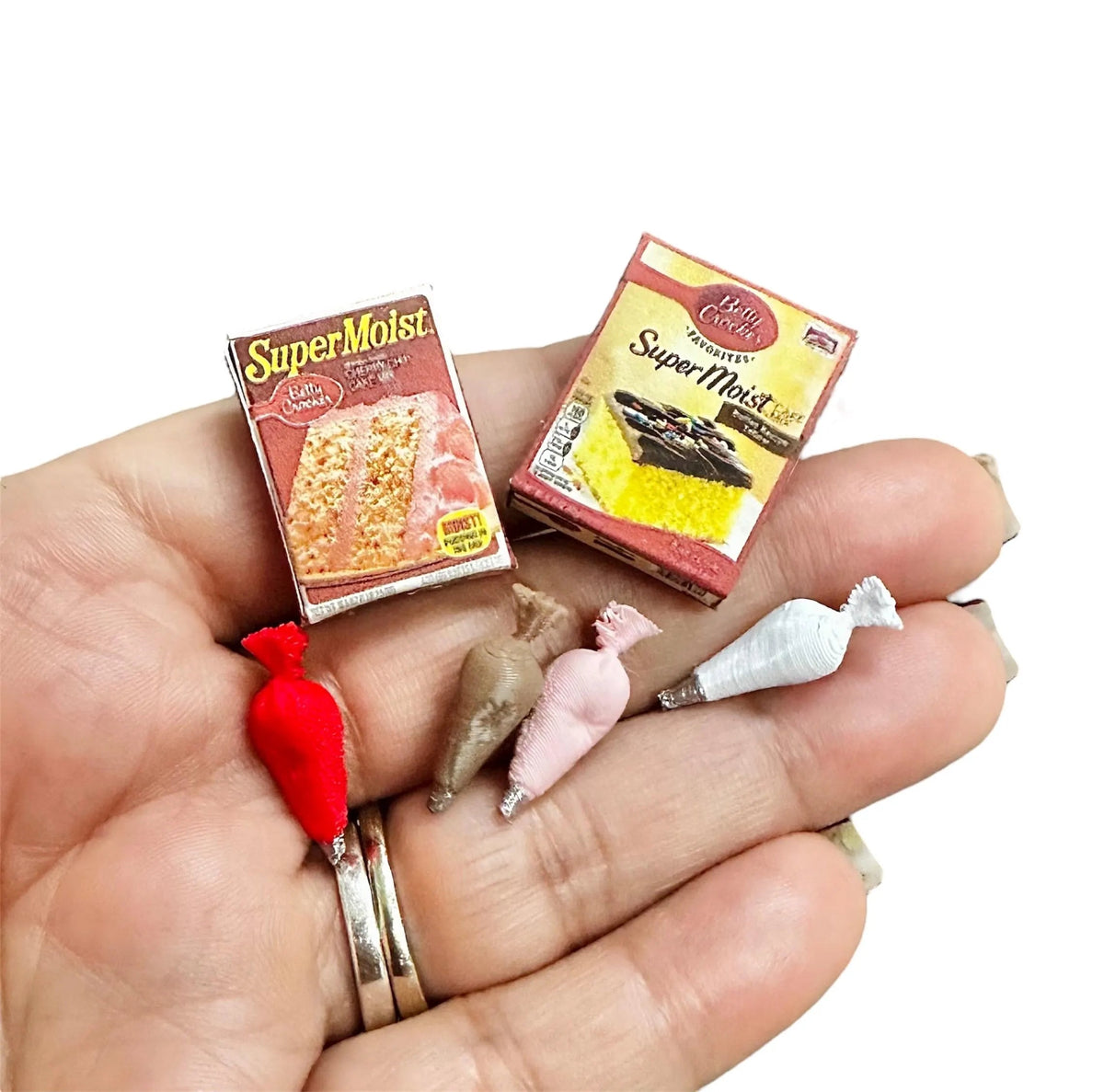 1:12 Scale Miniature Icing Bags and DIY Boxes