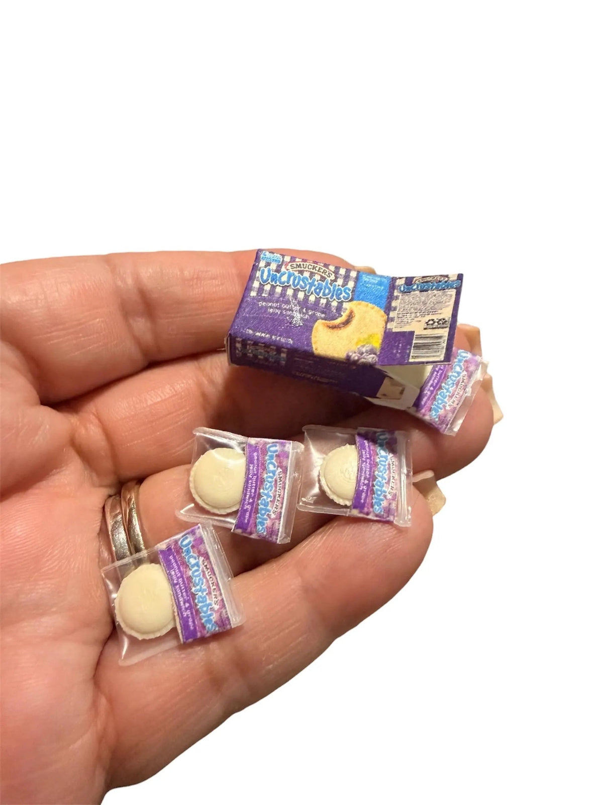 1:12 Scale Miniature Peanut Butter Sandwiches for Dollhouse