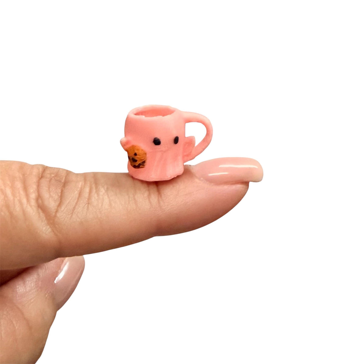 1:12 Scale Miniature Pink Ghost Mug for Dollhouse