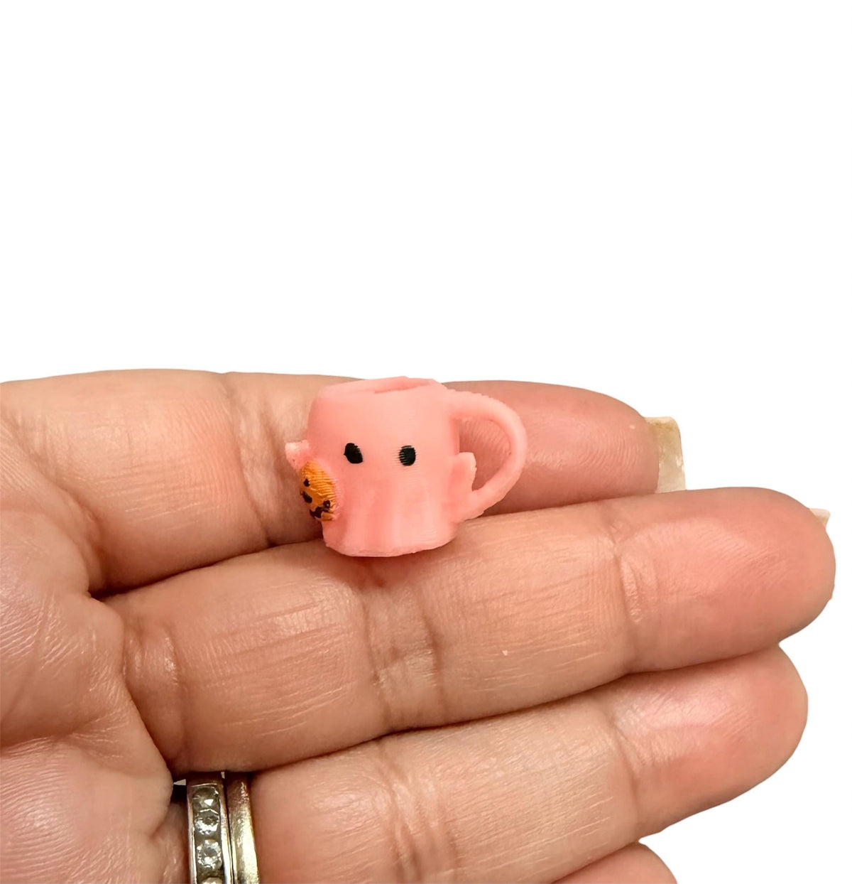 1:12 Scale Miniature Pink Ghost Mug for Dollhouse
