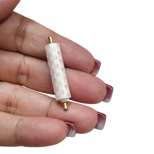 1:12 Scale Miniature Pink Rolling Pin
