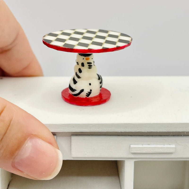 1:12 Scale Miniature Snowman Cake Stand