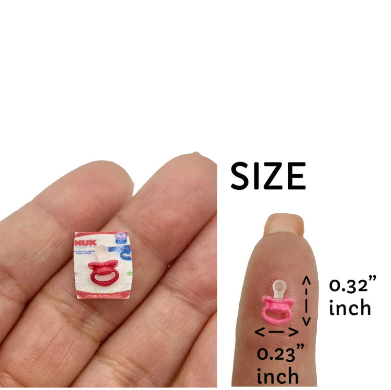 1:12 Scale Pink Pacifier for dollhouse décor