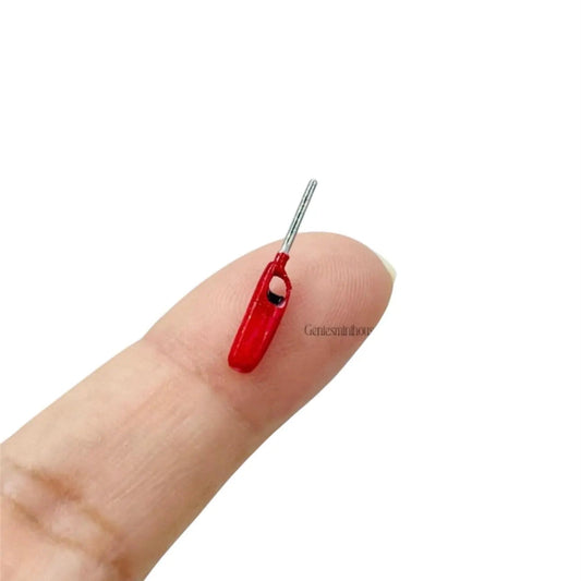 1:12 Scale Red Long Lighter for Dollhouse decor