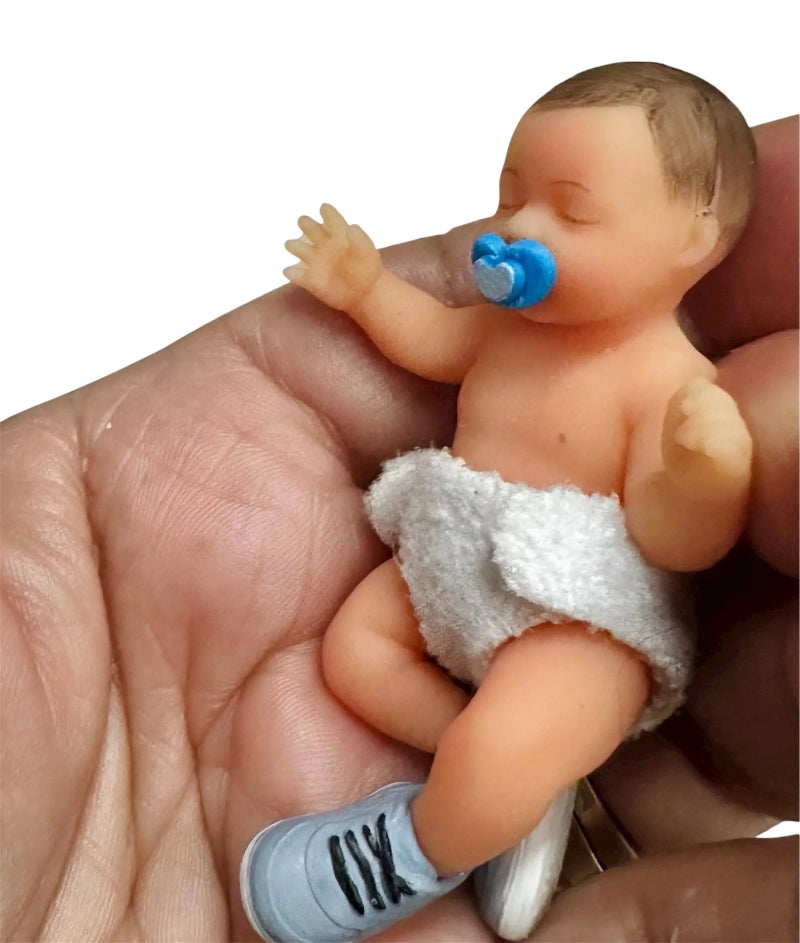 1:6 Scale Miniature Blue Pacifier For Mini Silicone Baby