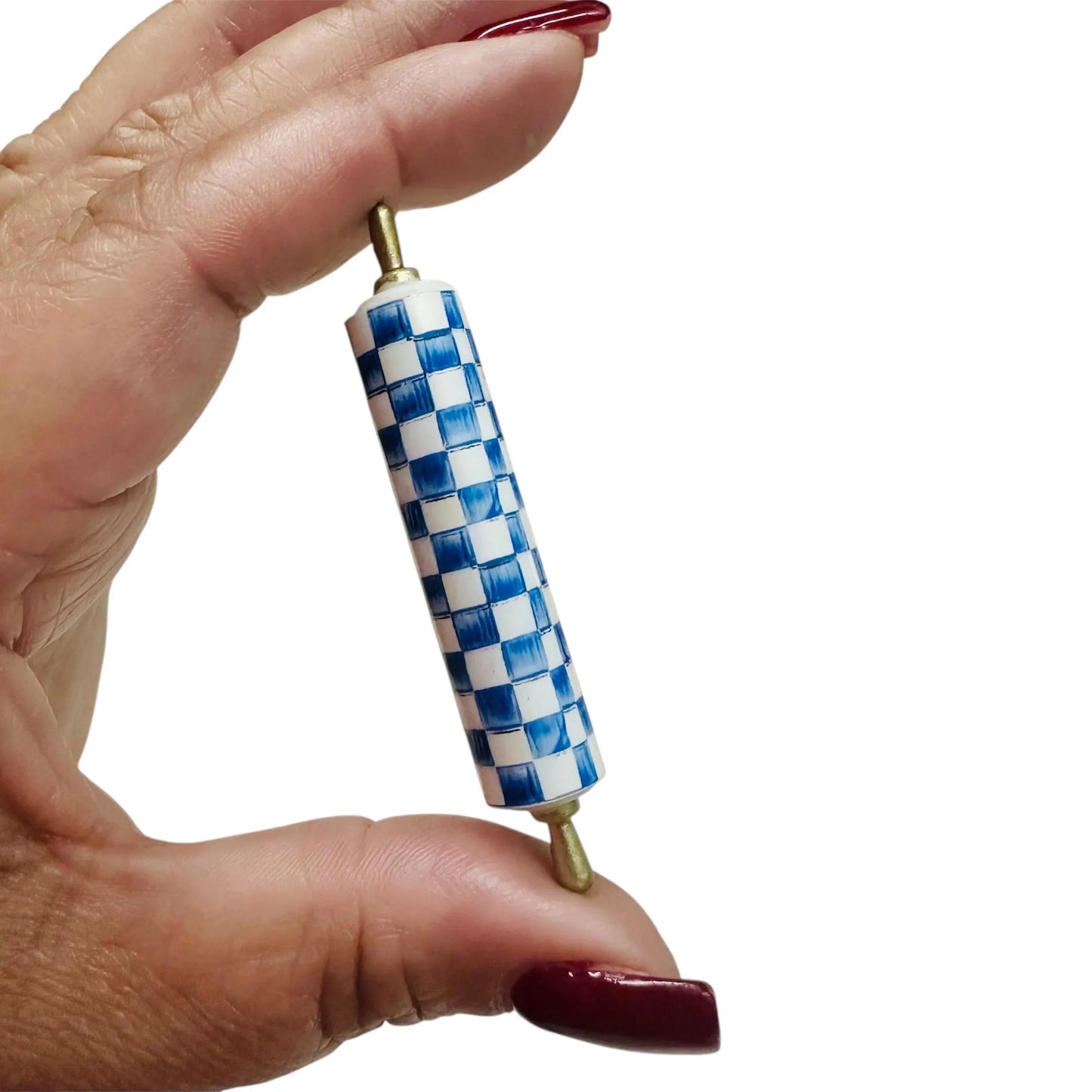 1:6 Scale Miniature Blue Rolling Pin