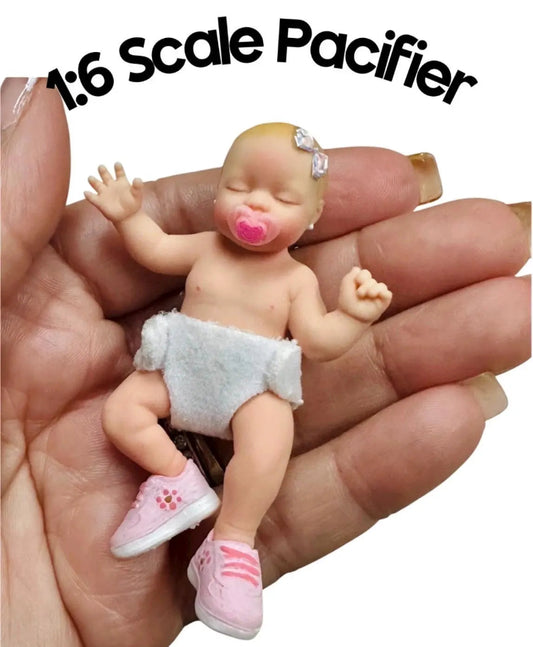 1:6 Scale Miniature Pink Pacifier For Mini Silicone Baby